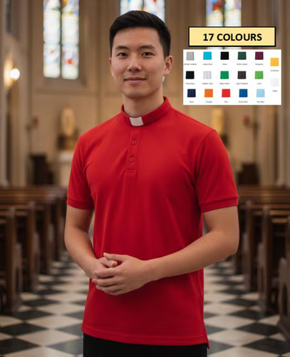 Luxury cotton clerical polo - cotton,