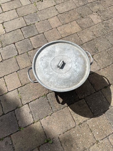 Vintage galvanised tin - galvanised, wash