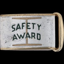 1" Ironworker Iron Worker Union Bridge Structural Ornamental Vtg Belt Buckle