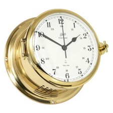 Ship's Bell Clock Brass 180mm
