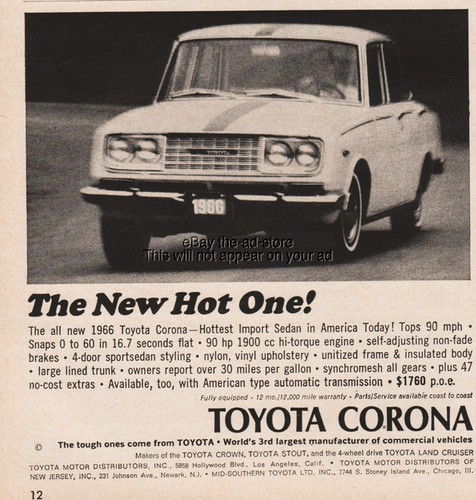 1966 toyota corona new hot - corona,