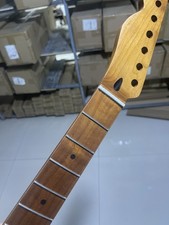 Reverse headstock 22frets Satin Roasted Flame Maple electric guitar neck25.5inch