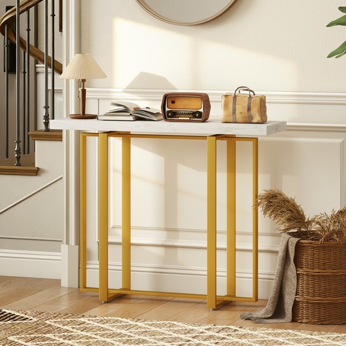 Console table with faux marble - with,