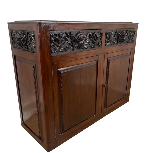Antique walnut sideboard with - antique,