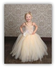 Champagne Flower Girl Dress