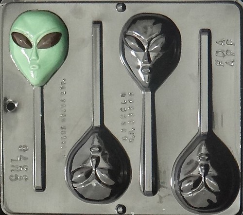 Alien lollipop chocolate candy - lollipop,