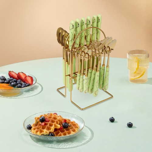 Piece modern gold - 24-piece, gold+green