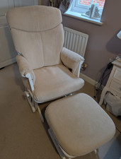 Nursery Dutailier Glider Rocking Chair & Matching Footstool Locking Feature SO30