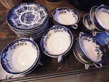 Set of 6 Soup Cups Saucers