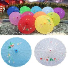 1pc Japanese Chinese Umbrella Art Deco Painted Parasol For Wedding Dance Party