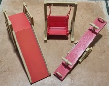Vintage 1985 Epoch Sylvanian Families Playground Set With Swing, Slide & See-Saw