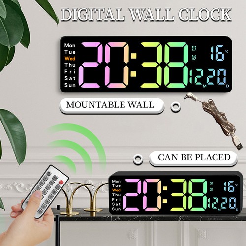Led wall clock digital - digital, desk