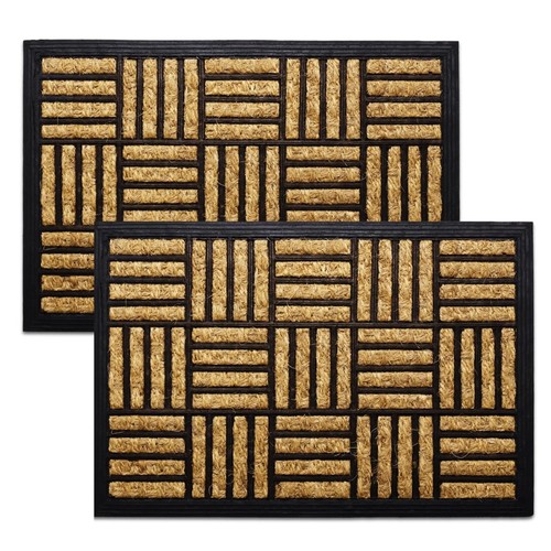 Non slip door mat - natural, coir