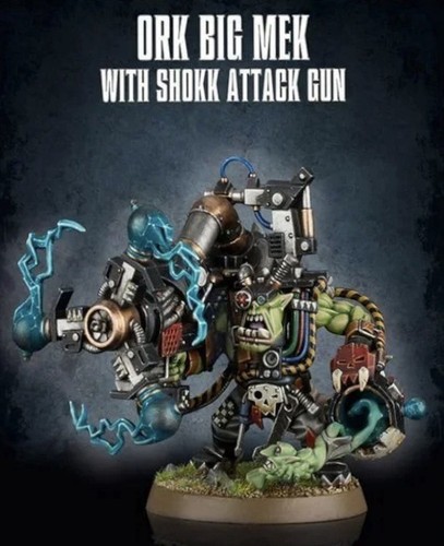 Orks big mek with shokk - big,