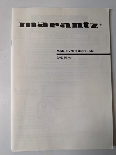 Marantz model dv7000 dvd - model,
