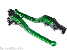 KAWASAKI ZXR400 1989-1994 LONG GREEN BRAKE + CLUTCH LEVERS  ROAD RACE TRACK