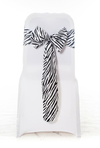 100 zebra print satin sash - 100,