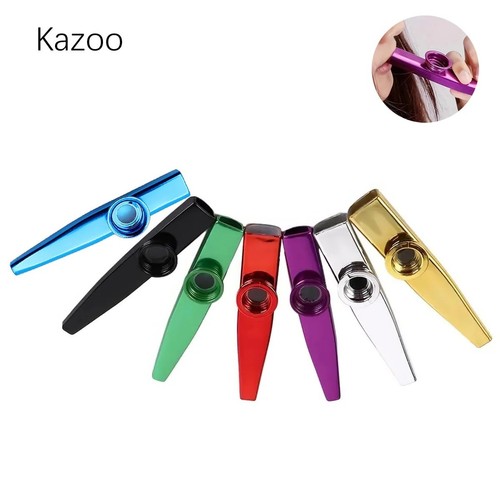 Metal kazoo with flute film - with,