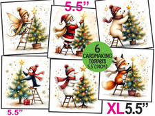 Christmas Cardmaking Card TOPPERS Decorating Tree XL 5.5" Cardmaking Tags