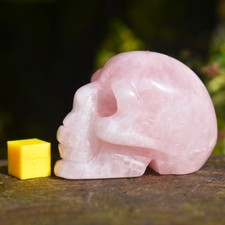 Rose Quartz Crystal Skull