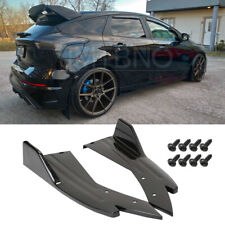 Gloss Rear Bumper Diffuser Splitter Spats Lip Canards For Ford Focus RS ST MK3