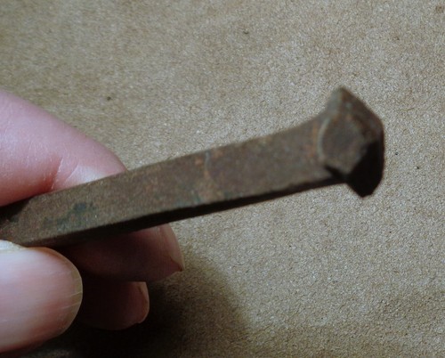 Dug hand forged iron square - forged,