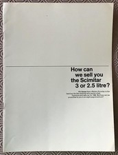 RELIANT SCIMITAR 3 or 2.5 LITRE Car Sales Brochure 1968 #34/252