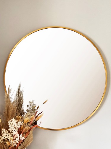 Gold round metal modern - gold,