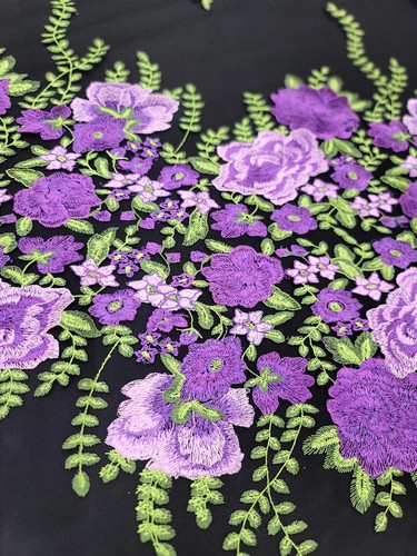 Fabric sold the yard purple - yard,