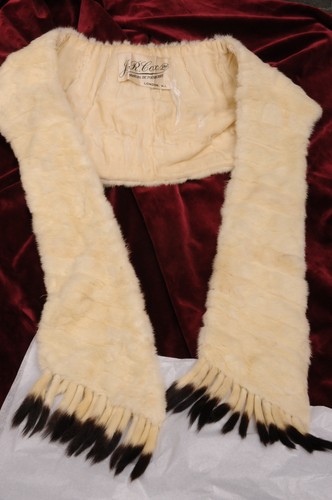 Vintage real ermine fur stole - vintage,