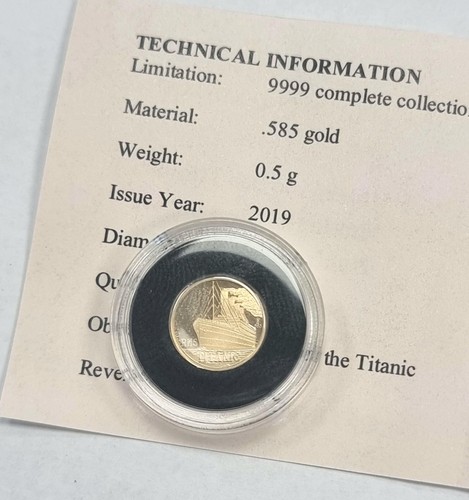 Solid gold coin titanic - solid,