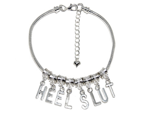 Heel hotwife anklet - 'heel, sl*t'