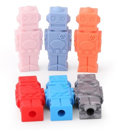 Robot chewable pencil - chewable, toppers