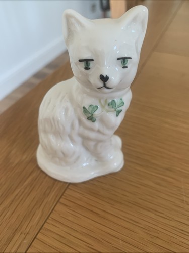 Belleek cat inch porcelain - 4,