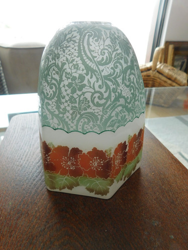 Vintage hexagonal green orange - hexagonal, green/orange