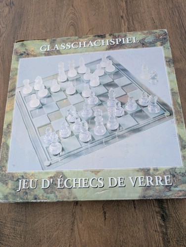 Elegant glass chess pieces set - glass,