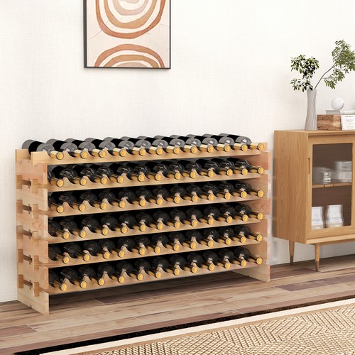 Large capacity wood wine rack - capacity,