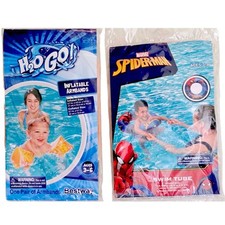 Marvel Spiderman Inflatable Swim Tube Float & Dolphin Arm Bands Floaties Age 3-6