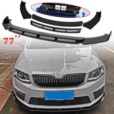 Gloss Black Front Bumper Lip Splitter Spoiler Lower Kit For Skoda Octavia RS