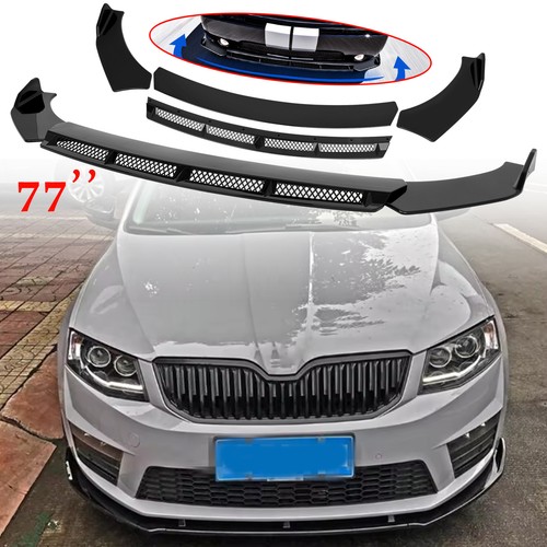 Gloss black front bumper lip - gloss,