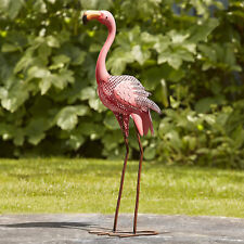Garden Gear Metal Flamingo Outdoor Patio Ornament 61cm Tall Bird Statue Decor