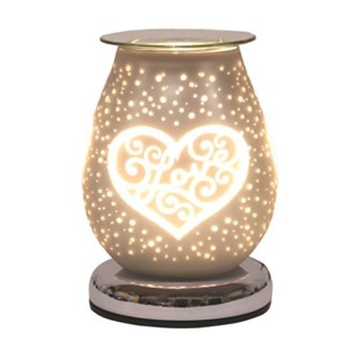 White satin aroma - white, lamp