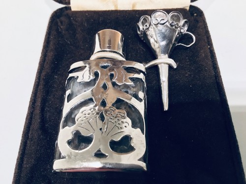 Cased solid silver perfume - solid,