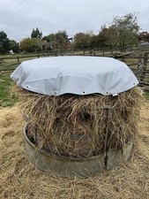 1.8m (6ft) Heavy Duty Round Cover Ring Hay Feeder Sheep Tarpaulin - 30cm Eyelets