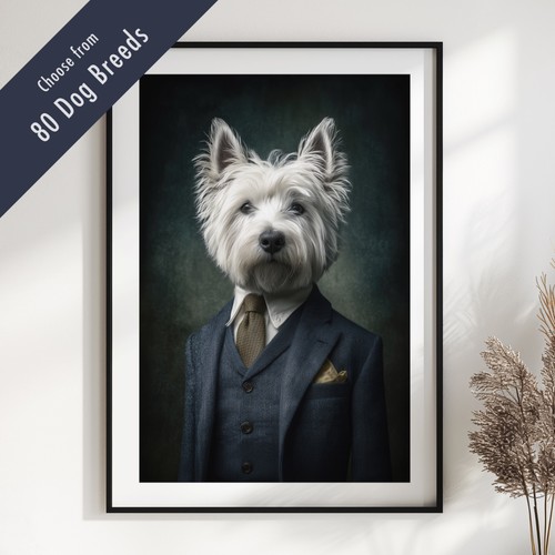 Smartly dressed dog portrait - smartly,
