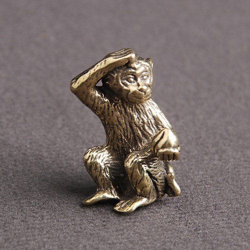 Brass ornaments monkey picking - monkey,