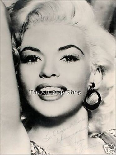 Jayne mansfield autograph - mansfield,
