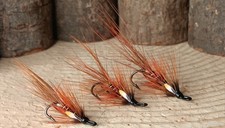  3 x Black Bush salmon Flies
