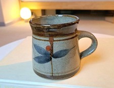 Vintage Signed Studio Pottery Stoneware Mug Coffee Cup Handthrown  Dartington 