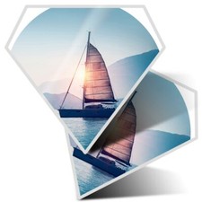 2 x Diamond Stickers 10 cm  -